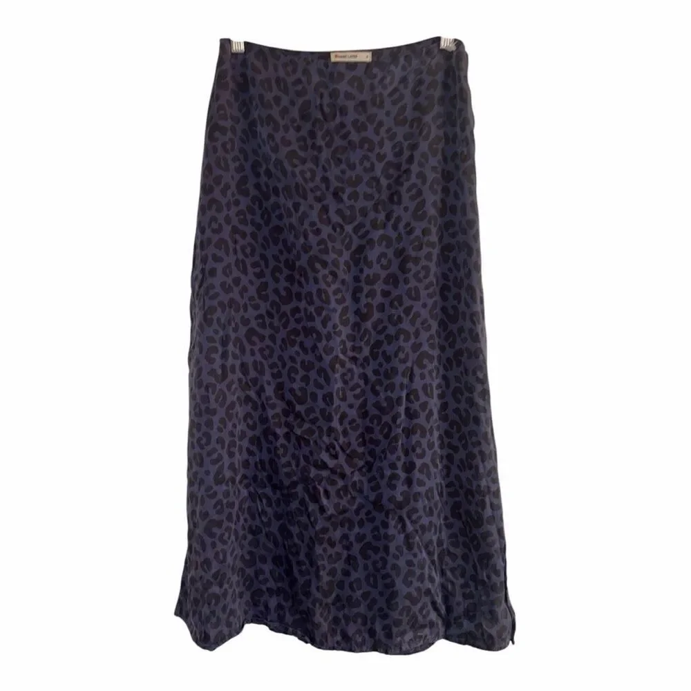 ✨Marine Layer Ryan Slip Slit Midi Cheetah Print Sz 4 Skirt✨